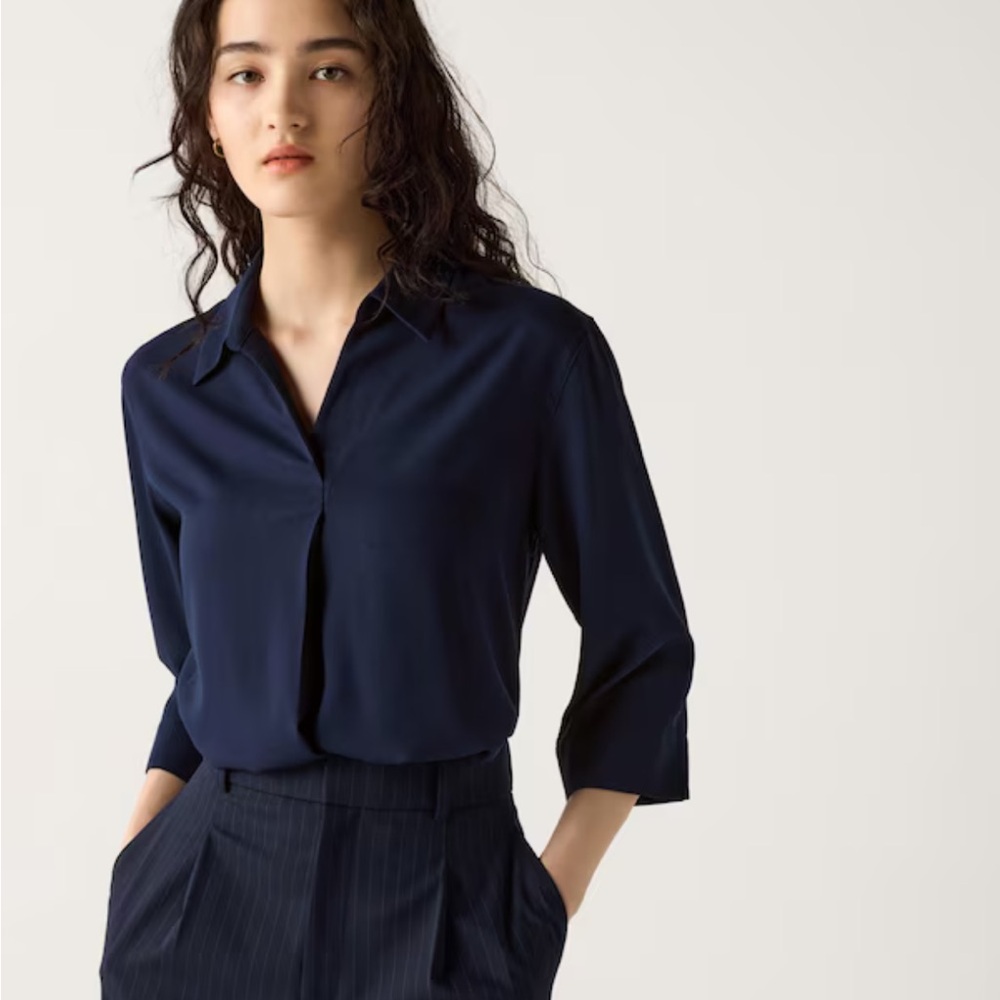 Uniqlo Navy Blue Blouse